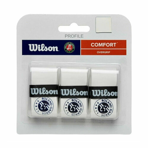 Обмотка для ручки Wilson Overgrip Pro Roland Garros 2024 x3, White