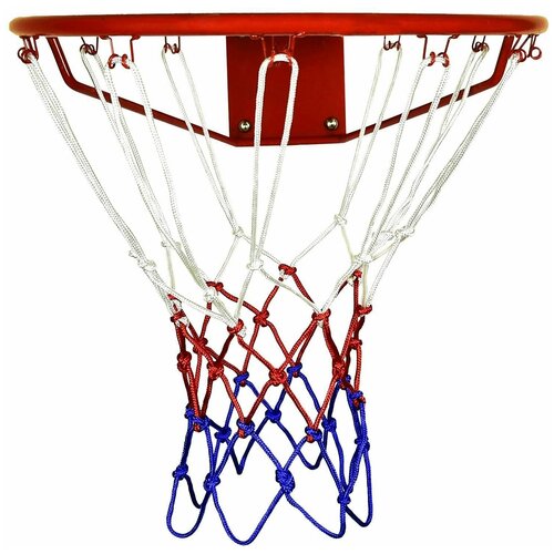 Сетка баскетбольная 8301(6009), нить 5мм, бело-красно-синяя, 2 штуки