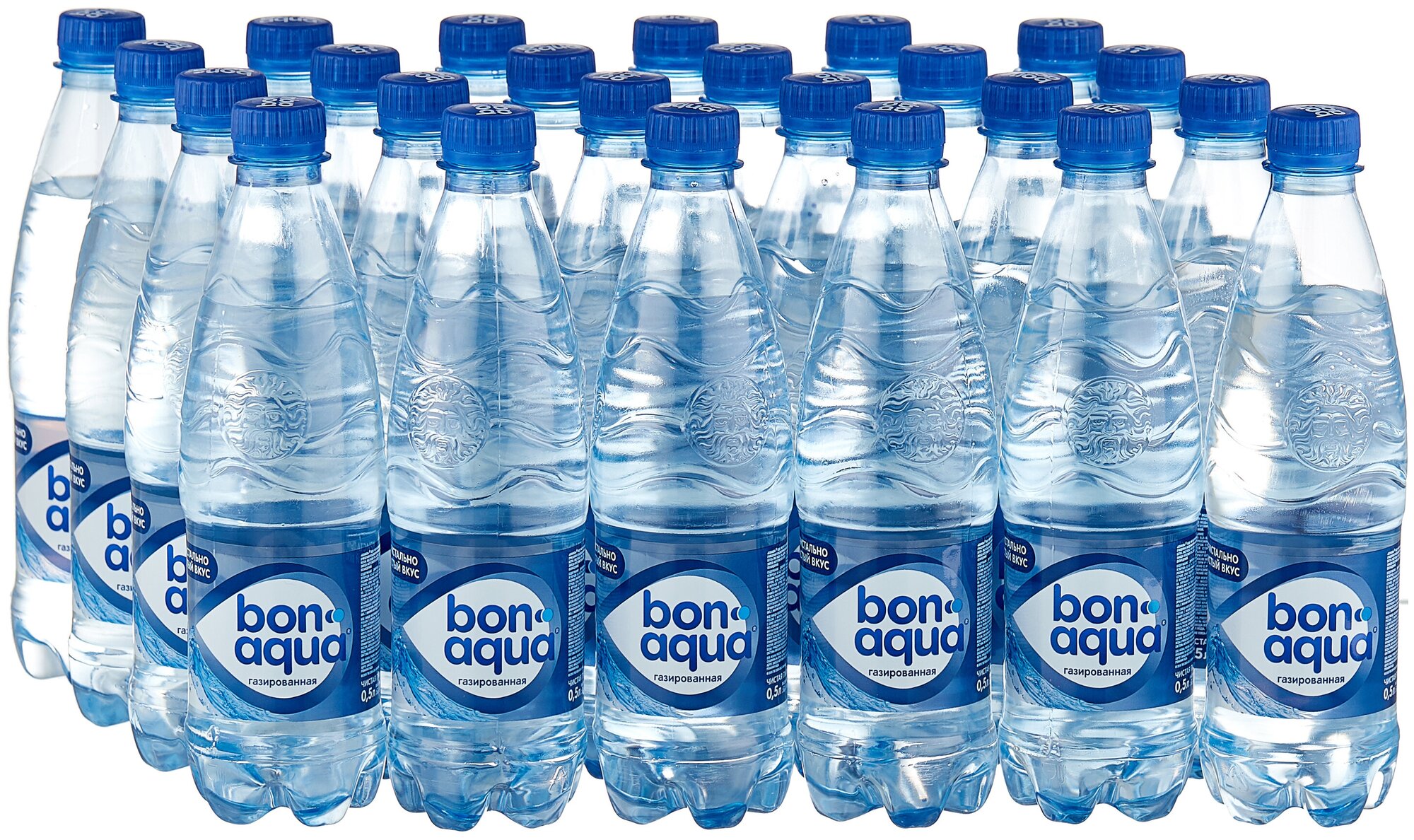 Вода питьевая Bon Aqua газированная, ПЭТ, 24 шт. по 0.5 л