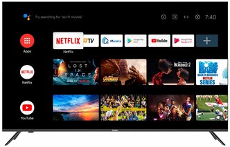 55" Телевизор HAIER Smart TV S1, 4K Ultra HD, черный, смарт ТВ, Android