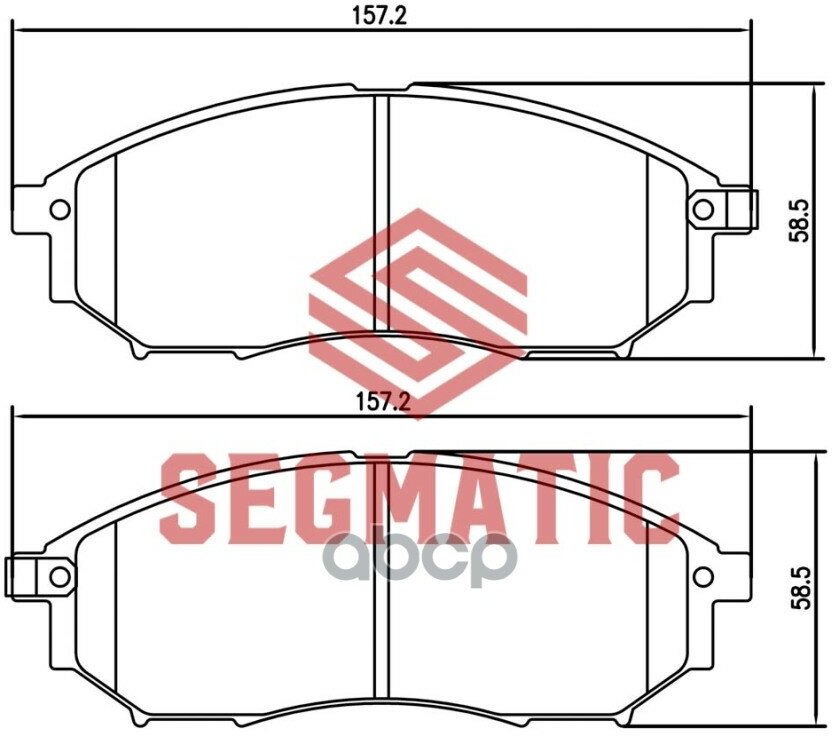 Колодка Торм Диск Пер Nissan Pathfinder 2.5 2005- Renault Koleos 2.5 2008- Nissan Murano 3.5 2003-2008 SEGMATIC арт. SGBP2590