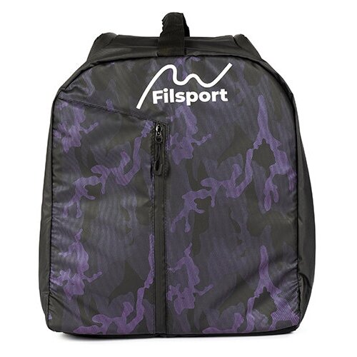 Сумка-рюкзак Filsport для ботинок горнолыж, сноуборд. + шлем + перчатки, цвет фиолетовый принт, Р-р 36х40х26 см.