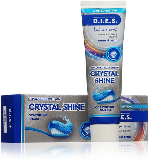 Зубная паста D.I.E.S. комплексный уход, Crystal Shine Мятный Фреш 75 мл.