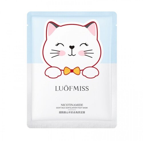 LUOFMISS Маска для ног носочки с никотиномидом и козьим молоком  Nicotinamide Goat Milk Exfoliator Foot Mask 35 g.