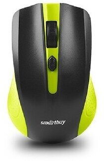 Мышь SMARTBUY SBM-352AG-GK ONE 352 беспроводная, оптическая, зелено-черная