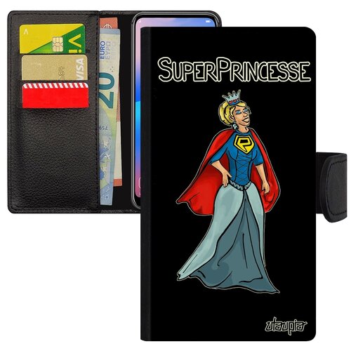 фото Чехол книжка на мобильный apple iphone se 2020, "суперпринцесса" комичный шутка utaupia