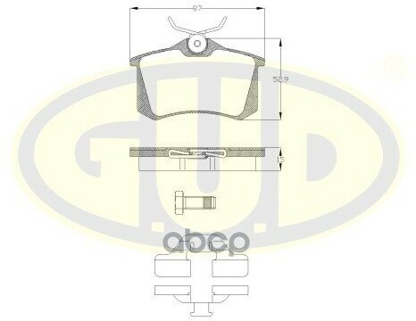 Колодки Зад Ren Scenic 1.4I-1.9Dti 99-03 Eco-Line G.U.D арт. GBP880100