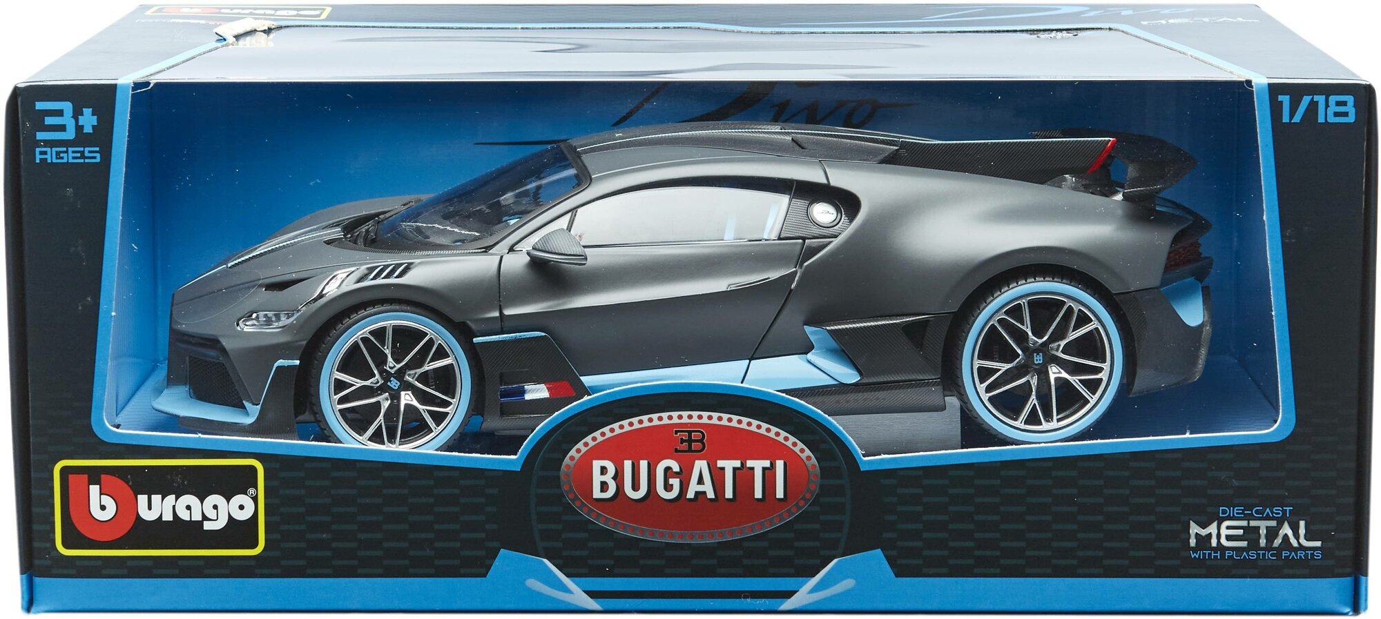 Bburago Коллекционная машинка 1:18 "Bugatti Divo", темно-серый - фото №11