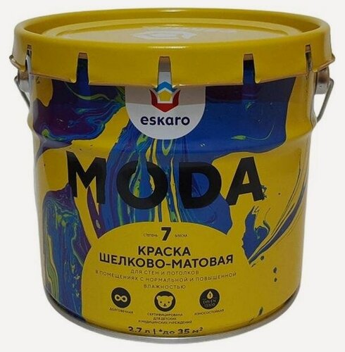 Изображение товара Краска Eskaro MODA 7 2,7л белая EMP014