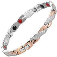 Luxorium Змеючка - женский магнитный браслет от давления, стальной энергетический аксессуар для красоты и здоровья