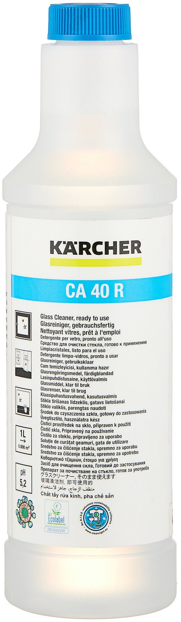 Средство для очистки стекол CA40R (500 мл) Karcher 6.295-687