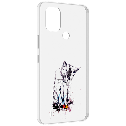 Чехол MyPads кот и микки для Nokia C31 задняя-панель-накладка-бампер чехол mypads рыжий кот для nokia c31 задняя панель накладка бампер