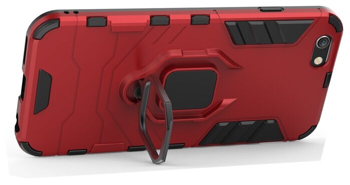 Противоударный чехол с кольцом Panther Case для iPhone 6 / 6S красный