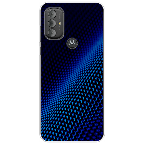 Силиконовый чехол на Motorola Moto G Power 2022 / Моторола Мото G Пауэр 2022 Синий карбон силиконовый чехол на motorola moto g power 2022 моторола мото g пауэр 2022 венера