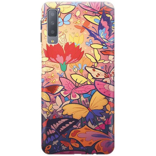 фото Re:paчехол - накладка artcolor для samsung galaxy a7 (2018) с принтом "красочный мир"