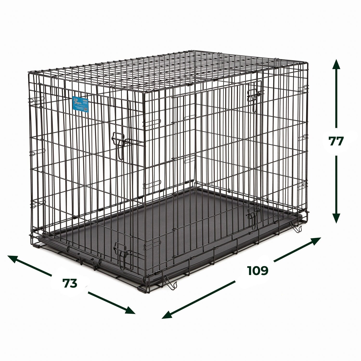 MidWest Клетка для собак Life Stages 2 двери,черный,107*71*79см - фото №14
