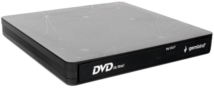 Комплект 5 ук Привод DVD Gembird DVD-USB-03 пластик черный USB 30