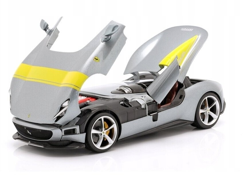 Bburago Коллекционная машинка Феррари 1:18 Ferrari , серебристая - фото №9