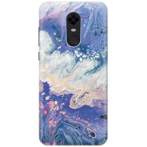 фото Cиликоновый чехол на xiaomi redmi 5 plus / сяоми редми 5 плюс с принтом "фиолетовый мрамор" gosso