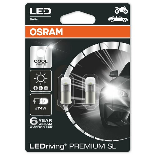 фото Лампа автомобильная светодиодная osram ledriving premium 3850cw t4w 12v 1w 2 шт.