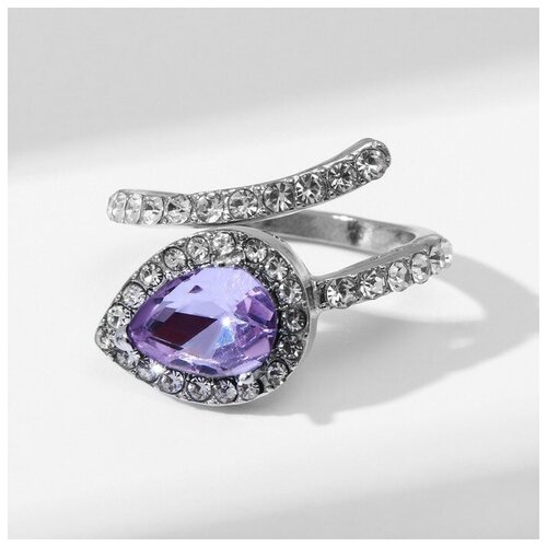 Кольцо, фиолетовый кольцо anna slavutina безразмерное бежевый фиолетовый