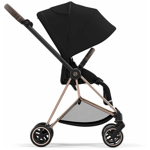 Cybex Mios III Коляска прогулочная новое поколение, рама Rosgold/текстиль Deep Black (2023) без дождевика