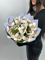 Букет из белых орхидей (15 шт)