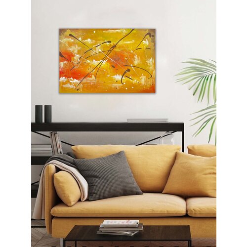 Авторская картина для интерьера, абстракция, ручной работы, 60х40 см на холсте