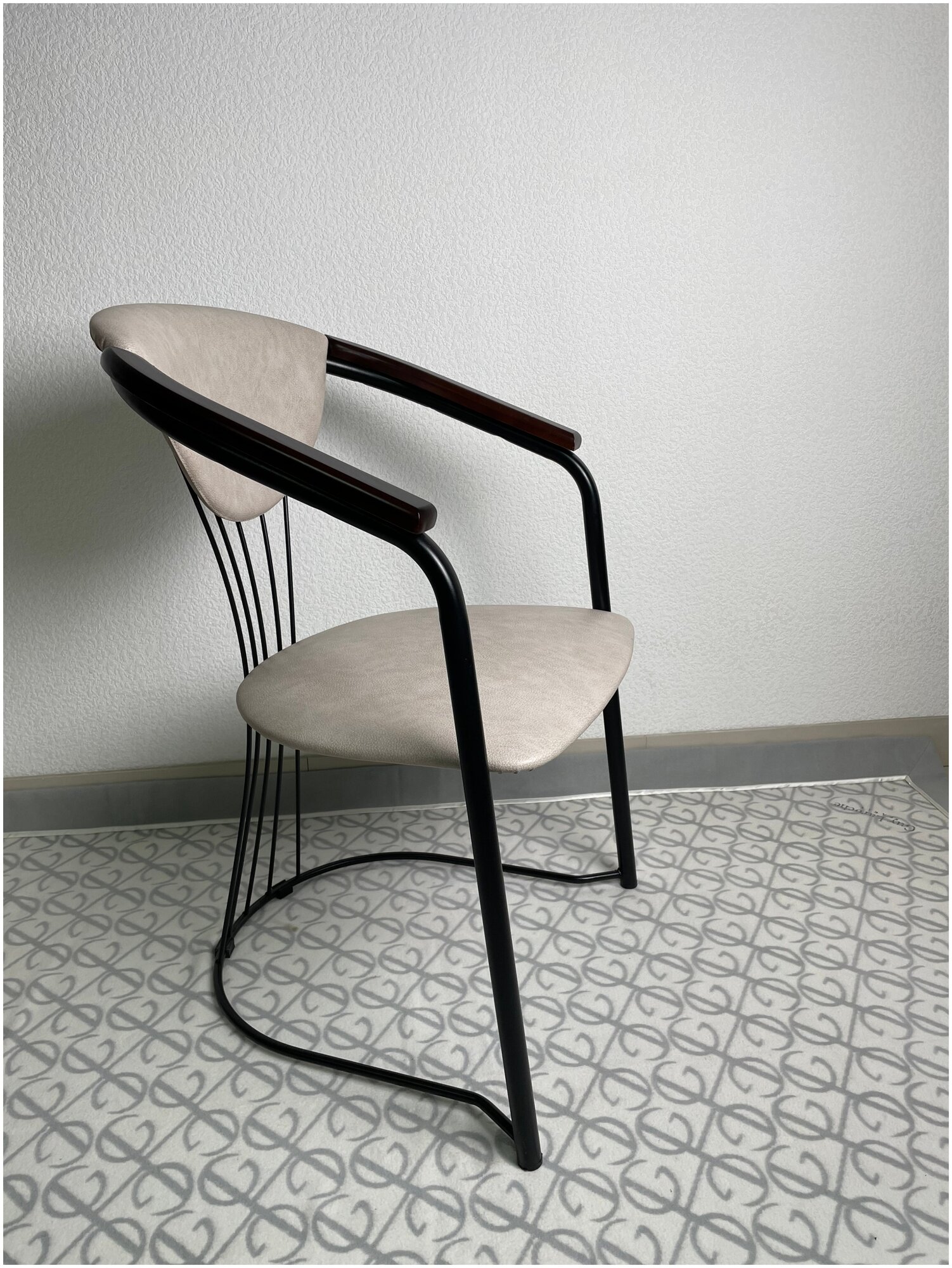 Кресло стул для кухни со спинкой с подлокотниками белое - фотография № 10