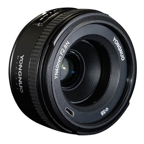 Объектив YongNuo 40mm f/2.8 Nikon F, черный