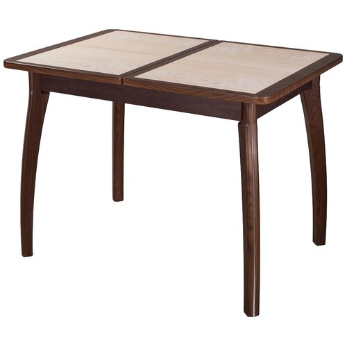 фото Стол кухонный домотека каппа пр 07, раскладной, дхш: 104 х 72 см, длина в разложенном виде: 141 см, вп/ор пл-42 бежевый/орех 07 вп/ор орех