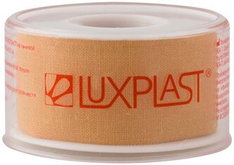 LUXPLAST лейкопластырь фиксирующий на тканевой основе, 2.5x500 см