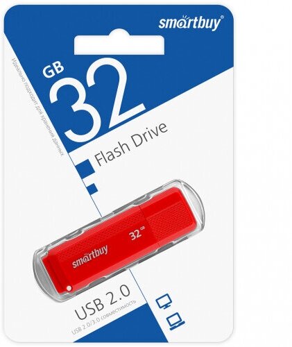 USB флешка Smartbuy 32Gb Dock red USB 2.0