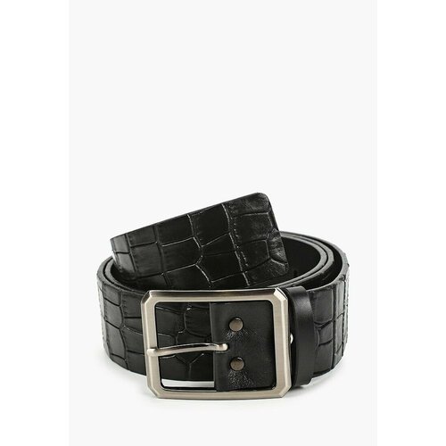 фото Ремень натуральная кожа, металл, подарочная упаковка, длина 120 см., черный нет бренда