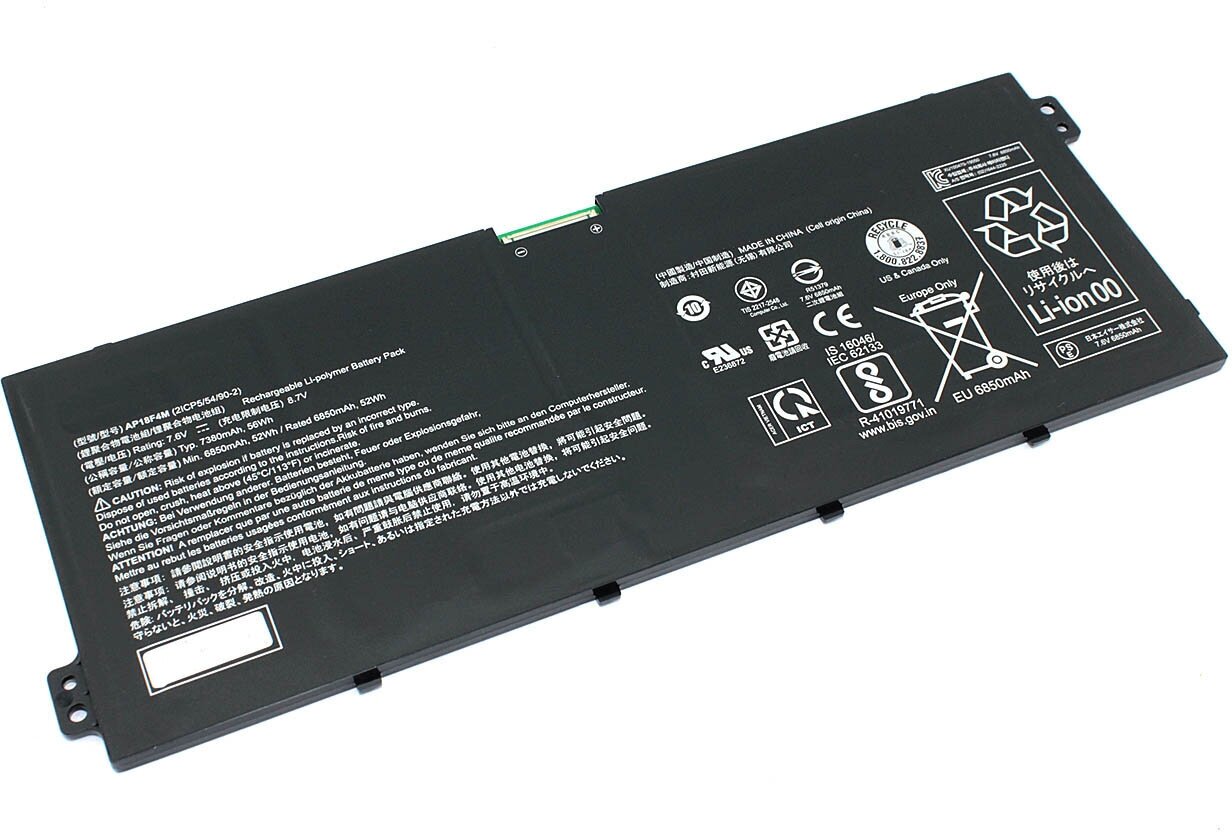 Аккумулятор AP18F4M для ноутбука Acer Chromebook 715 CB715-1WT 7.6V 6850mAh черный