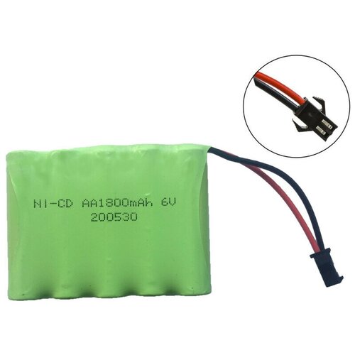 Аккумулятор NI-CD 6V 1800MAH форма FLATPACK разъем SM аккумулятор 9 6 v 1 5 ah ni cd для электроинструмента black