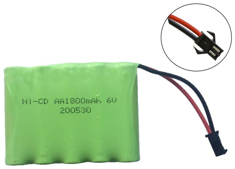 Аккумулятор NI-CD 6V 1800MAH форма FLATPACK разъем SM