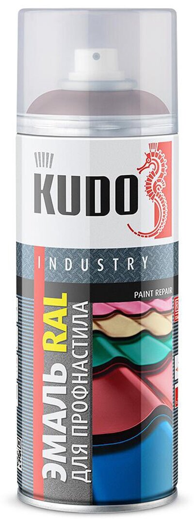 Аэрозольная краска для металлочерепицы и профнастила Kudo KU-07024R, 520 мл, серый графит