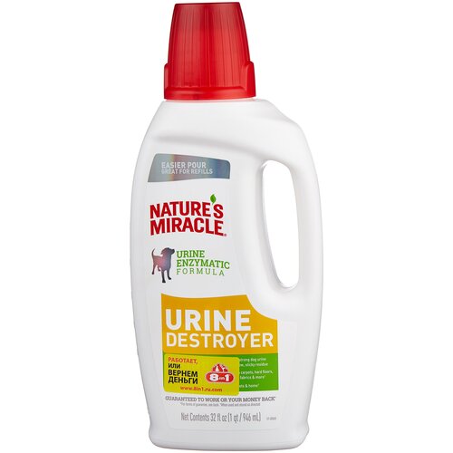 Моющее средство Nature's Miracle уничтожитель пятен и запахов от мочи собак Urine Destroyer , 946 мл , 100 г