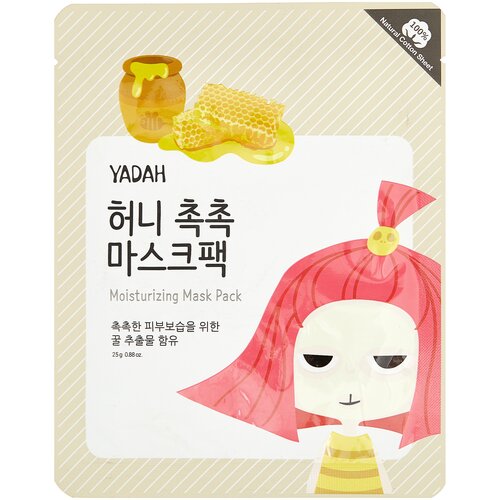 Yadah тканевая маска Moisturizing Mask Pack с медом, 25 г, 10 мл