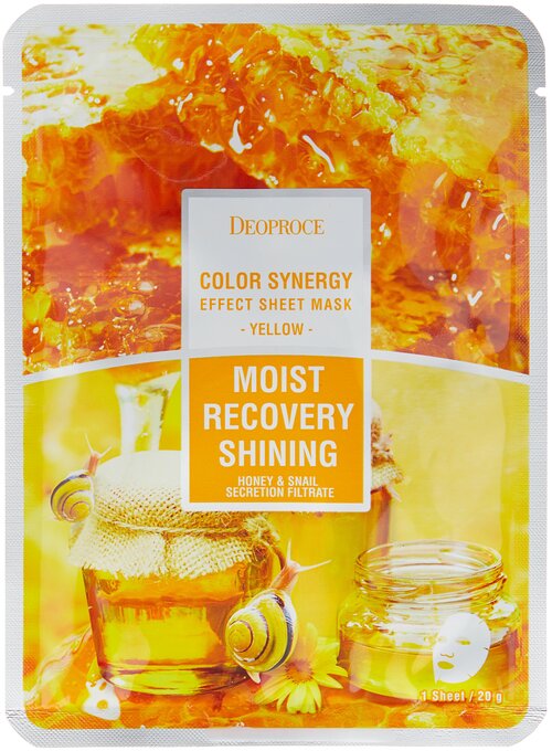 Deoproce Тканевая маска Color Synergy Effect Sheet Mask Yellow, 20 мл