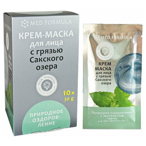 Крем-маска Природное оздоровление для проблемной кожи, Дом природы дом природы маска противовоспалительная для проблемной кожи на крымской бело голубой глине 160 г 160 мл