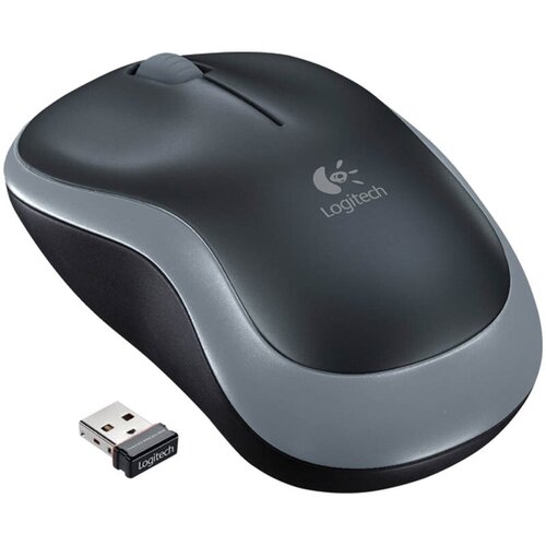 Мышь беспроводная Logitech M185, темно-серый, 2btn+Roll