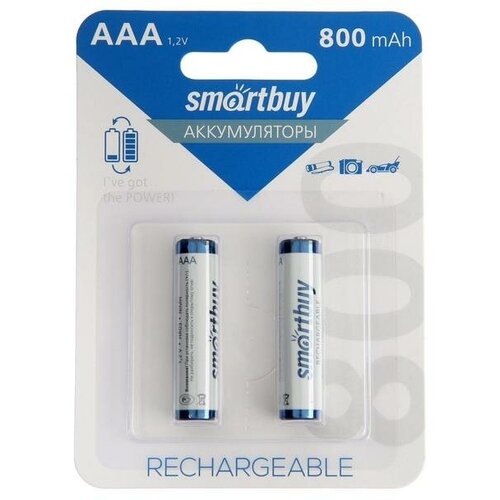 Аккумулятор Smartbuy, Ni-Mh, AAA, HR03-2BL, 1.2В, 800 мАч, блистер, 2 шт.