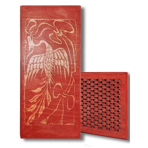 фото Доска садху с динамическими гвоздями, феникс - 1 шаг 10мм красная goodwood