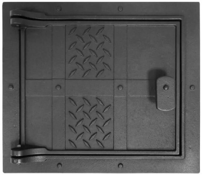Дверка топочная уплотненная ДТУ-3Д "Лофт" (310х270/250х210), чугунная окрашенная