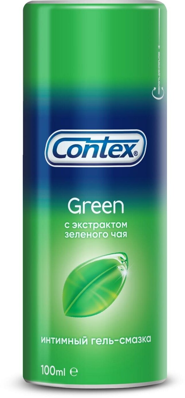 Гель-смазка Contex Green с экстрактом зеленого чая, 100 мл