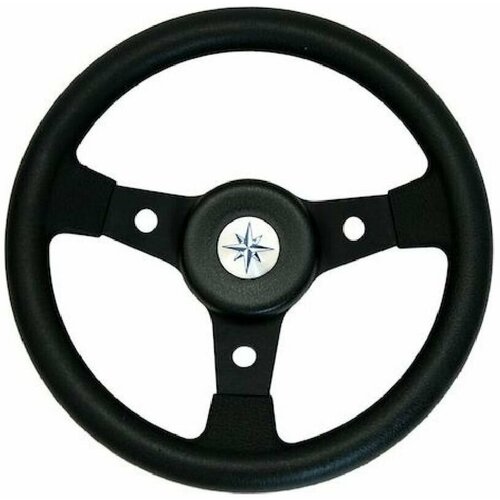 рулевое колесо sigma черного цвета Колесо рулевое DELFINO 310 мм, обод черный, спицы черные