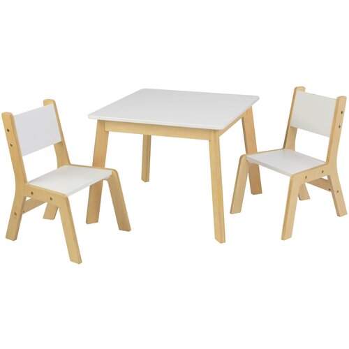 Комплект KidKraft стол + 2 стула Модерн (27025_KE) 65x65 см белый