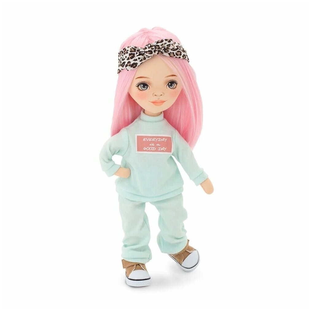 Мягкая игрушка кукла Orange Toys Sweet Sisters Billie в спортивном костюме мятного цвета Спортивный стиль, 32 см